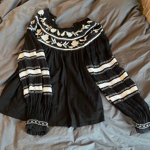 Anthropology Long Sleeve Flowy Top